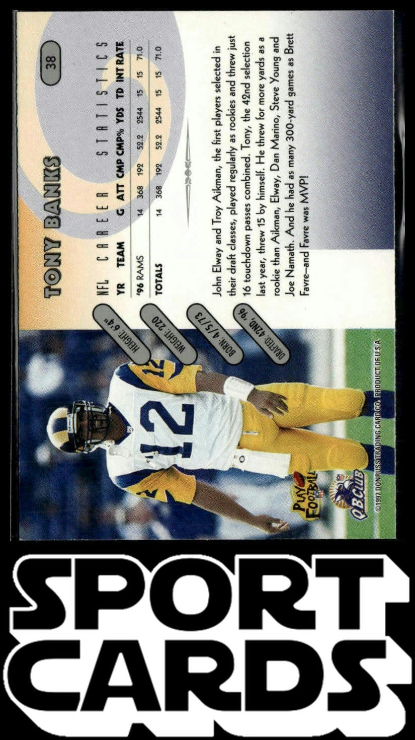 1997 Donruss #38 Tony Banks SportCards.com