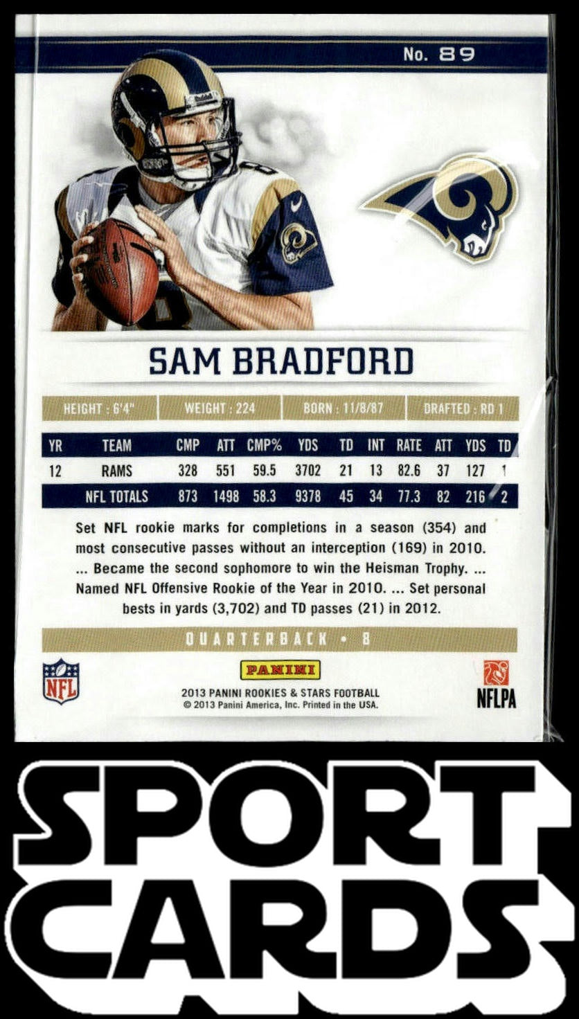 2013 Panini Rookies & Stars #89 Sam Bradford SportCards.com