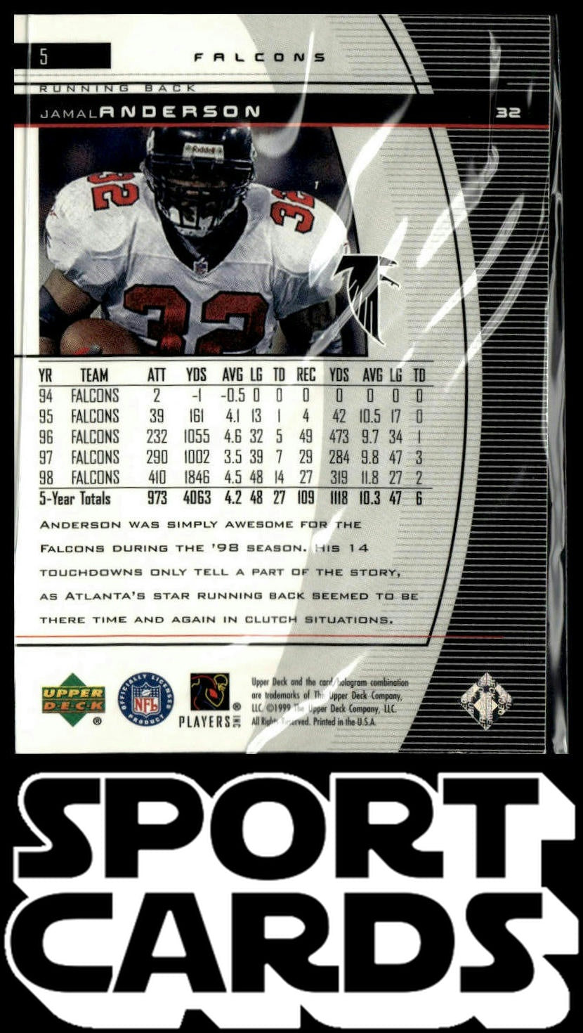 1999 Upper Deck Black Diamond #5 Jamal Anderson SportCards.com