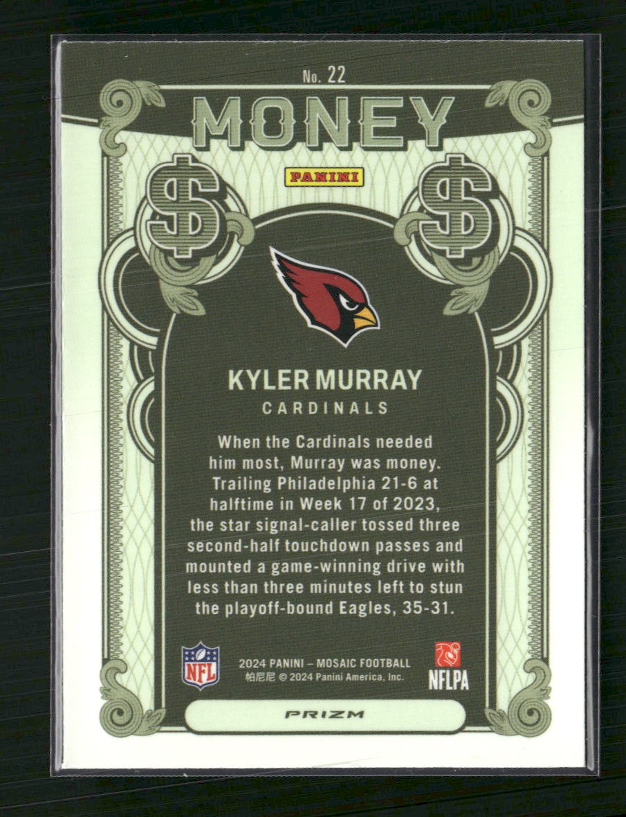 Kyler Murray 2024 Panini Mosaic #22 Money
