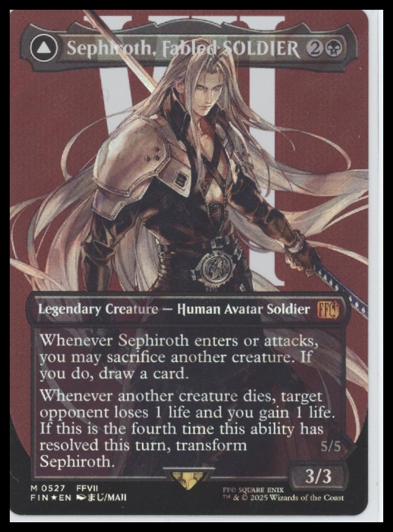 Sephiroth, Fabled SOLDIER (Borderless) (Surge Foil) FINAL FANTASY #527