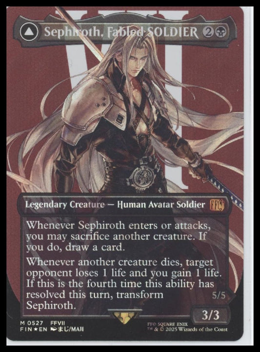 Sephiroth, Fabled SOLDIER (Borderless) (Surge Foil) FINAL FANTASY #527