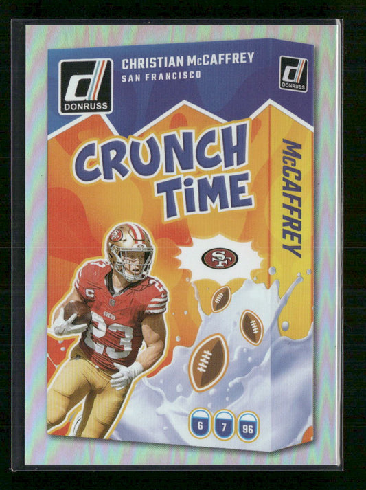 Donruss #CRU-CMC Christian McCaffrey Crunch Time Case Hit