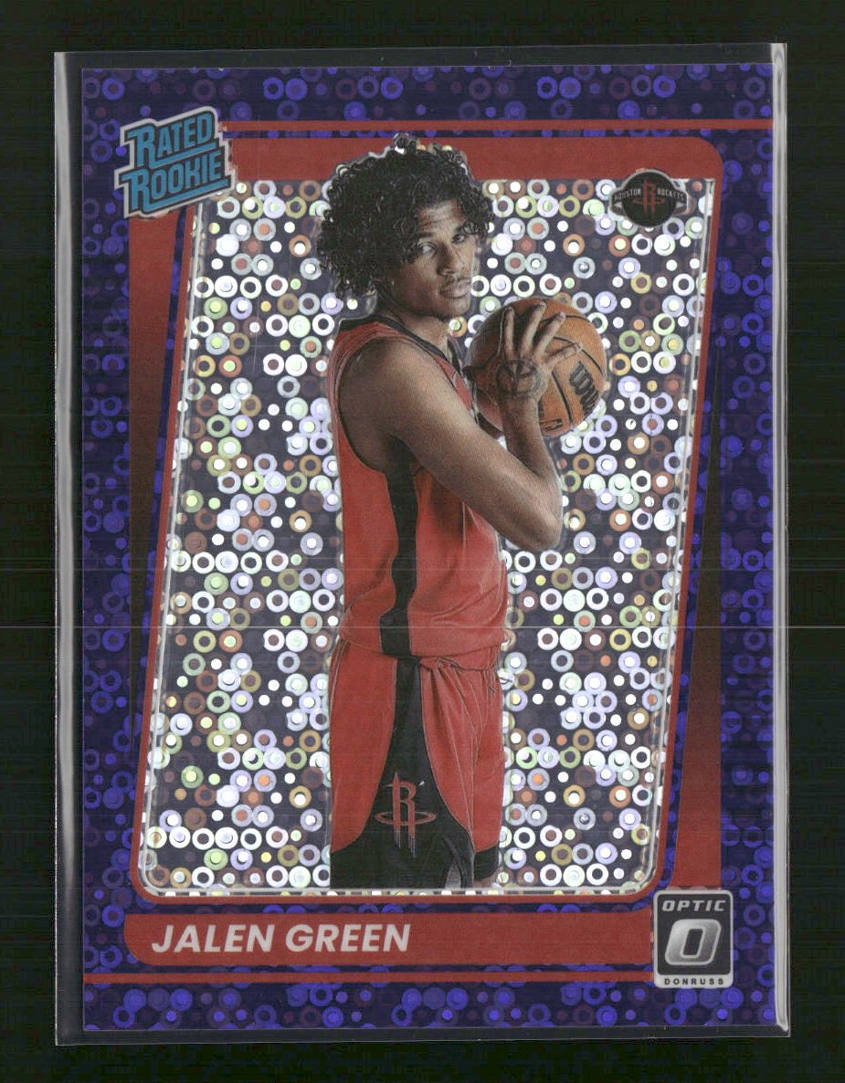 Jalen Green 2021-22 Donruss Optic #159 Fast Break Purple #/95 - Sport Cards