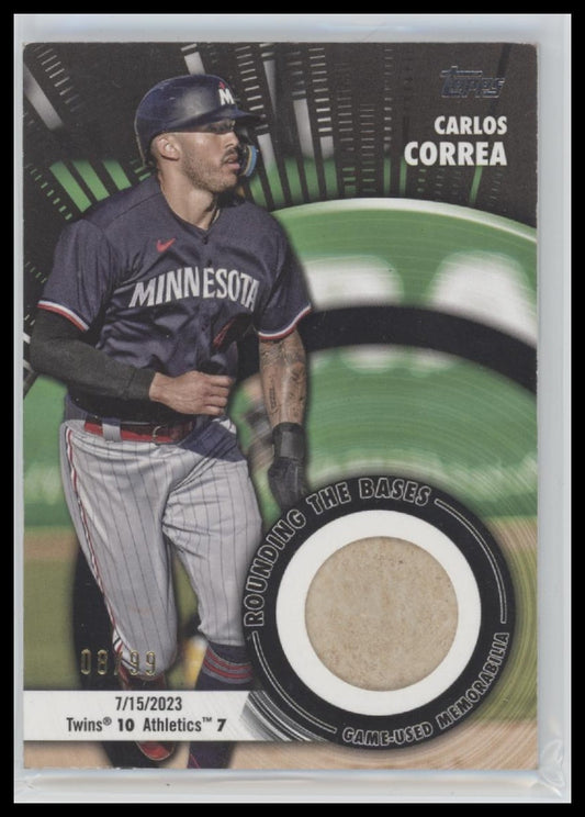 2024 Topps Rounding The Bases Carlos Correa #RTB-COR Game-Used Memorabilia #/99
