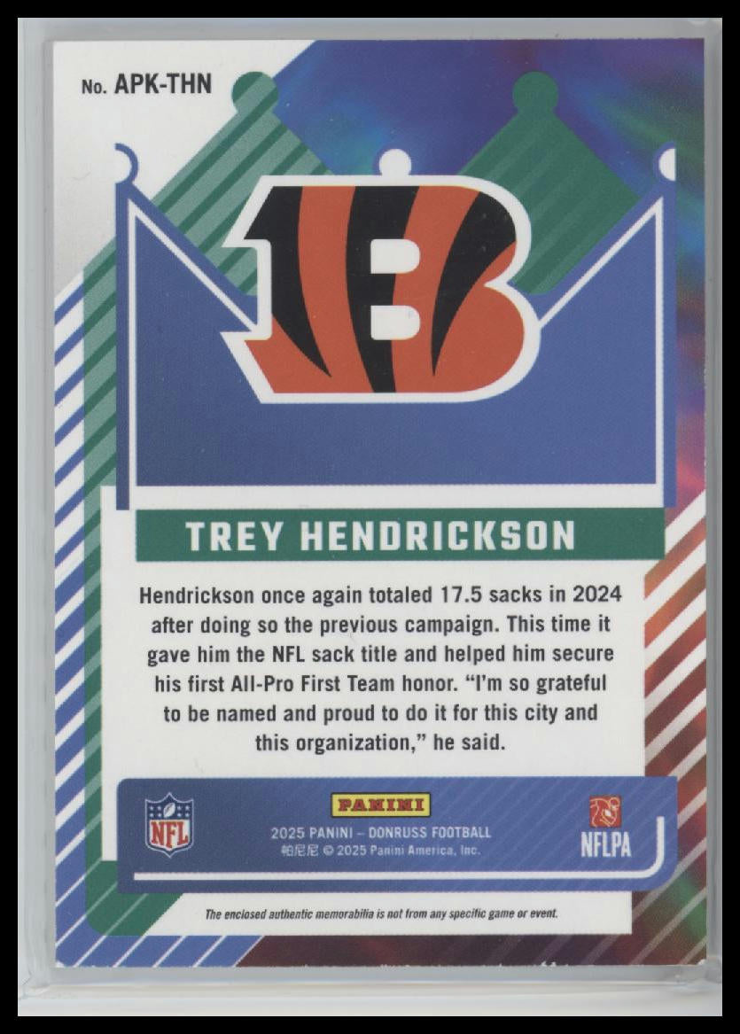 Trey Hendrickson Donruss All Pro Kings #APK-THN Patch /100