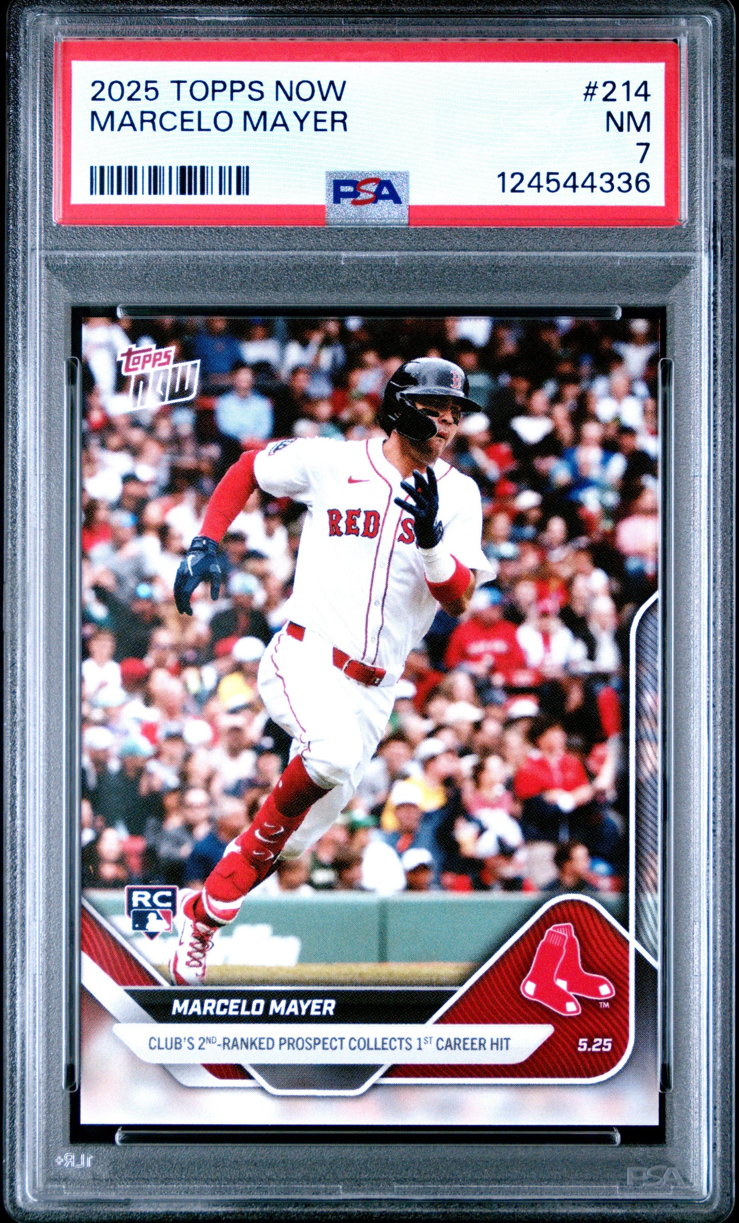Graded 2025 Topps Now Marcelo Mayer #214 Rookie RC Baseball Card PSA 7 Near Mint