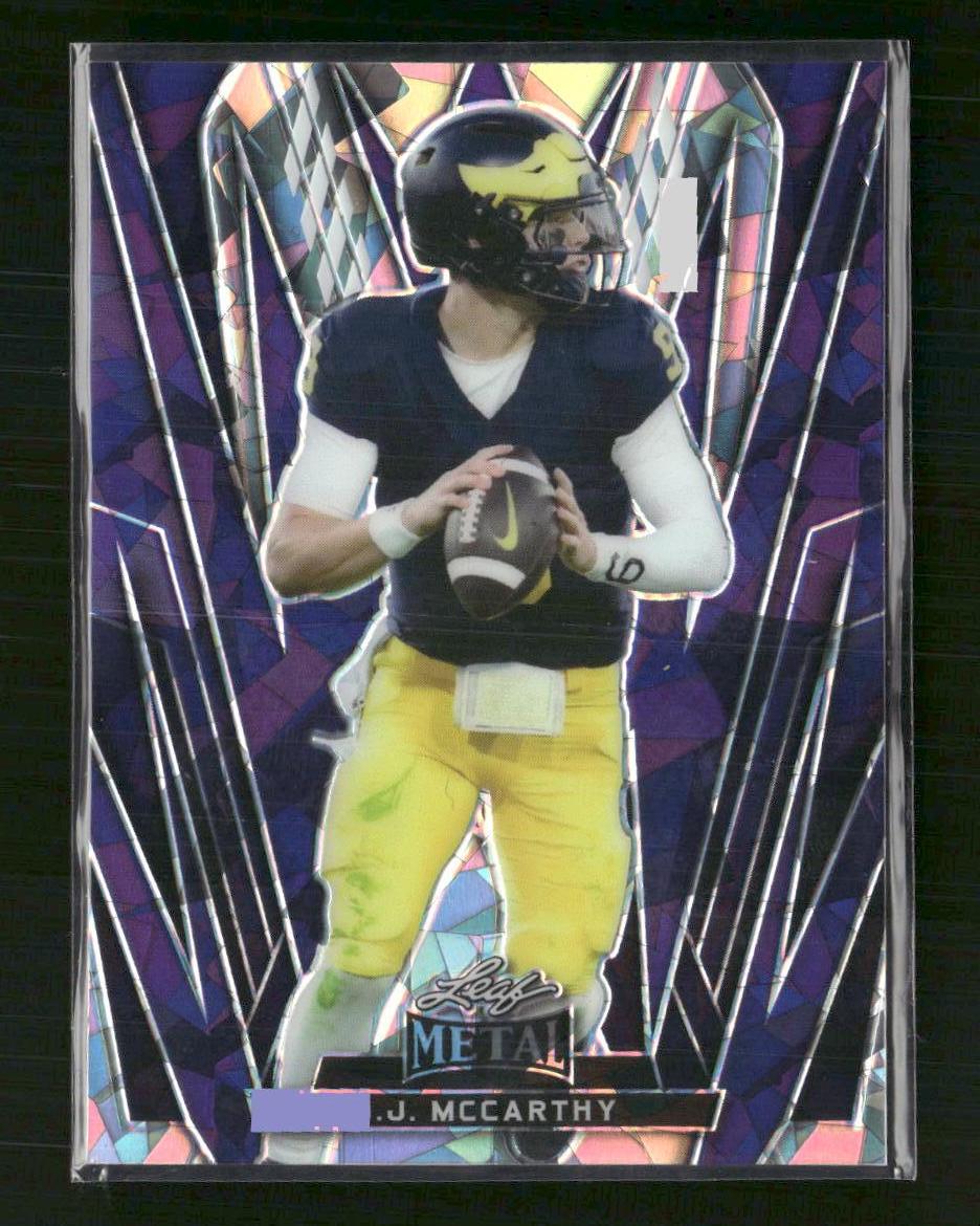 2024 Leaf Metal J.J. McCarthy #47 Purple Ice #/6