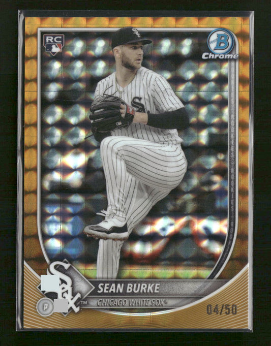 2025 Bowman Chrome Gold Geometric Sean Burke Rookie #/50 #73