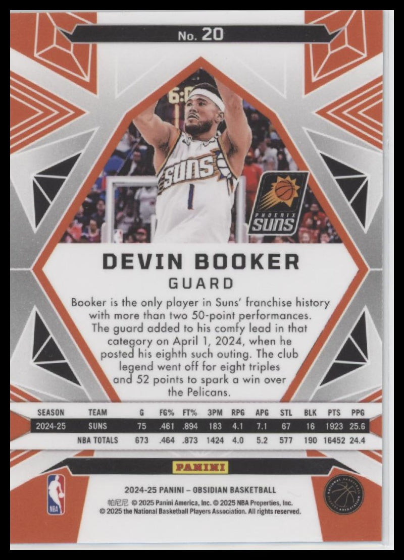 2024-25 Panini Obsidian Devin Booker #20