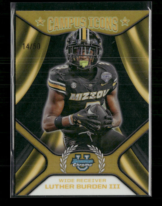 2024 Bowman UC Campus Icons Gold Refractor Luther Burden III #/50 #CI-16