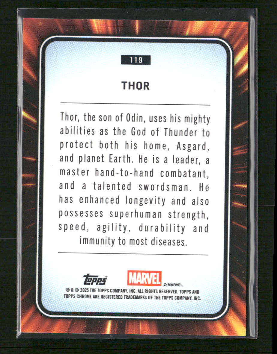 Topps Chrome Marvel Thor #119