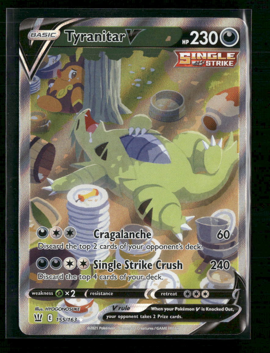 SWSH05: Battle Styles Tyranitar V (Alternate Full Art) #155/163 - Sport Cards