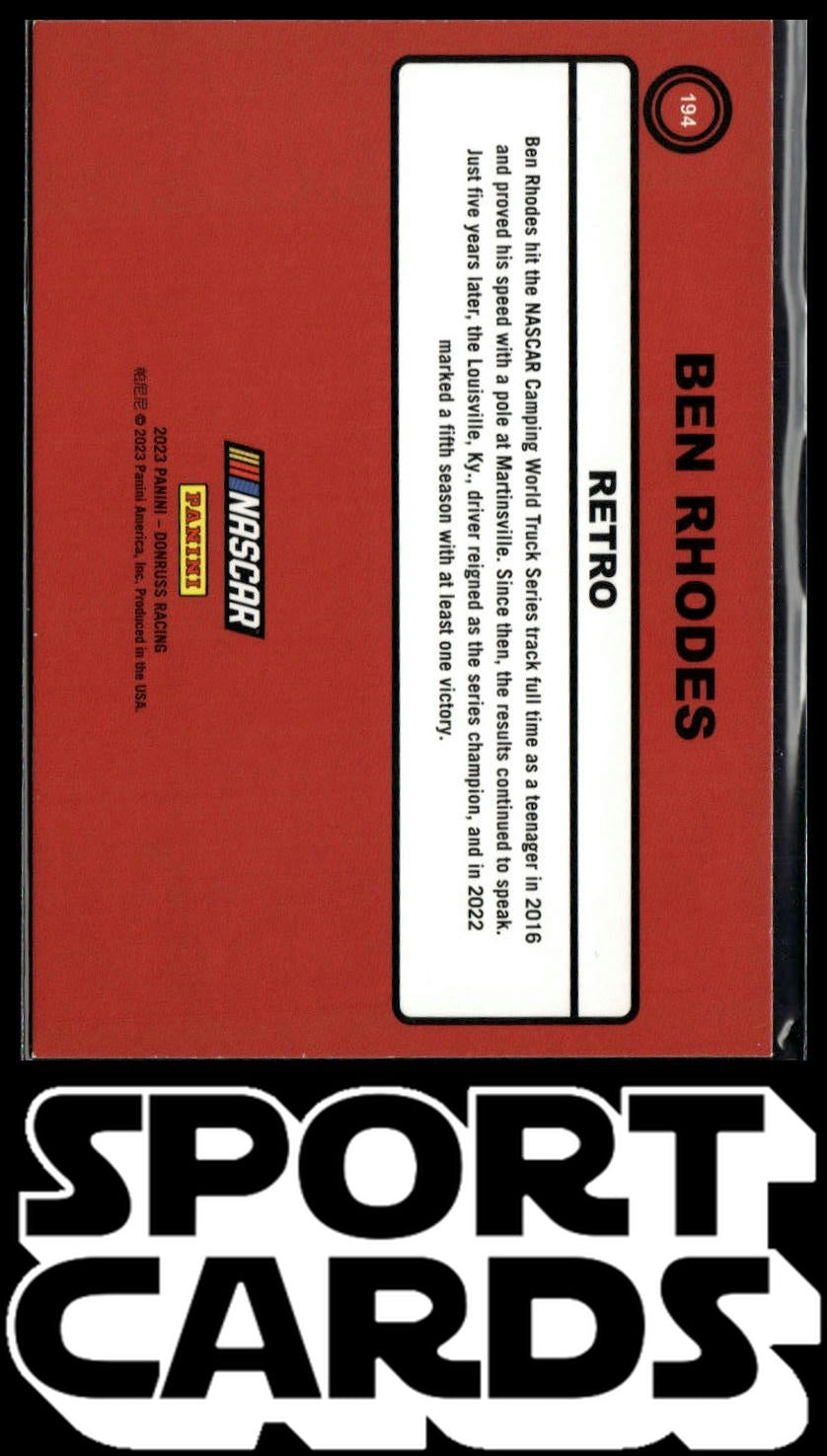 2023 Donruss #194 Ben Rhodes SportCards.com