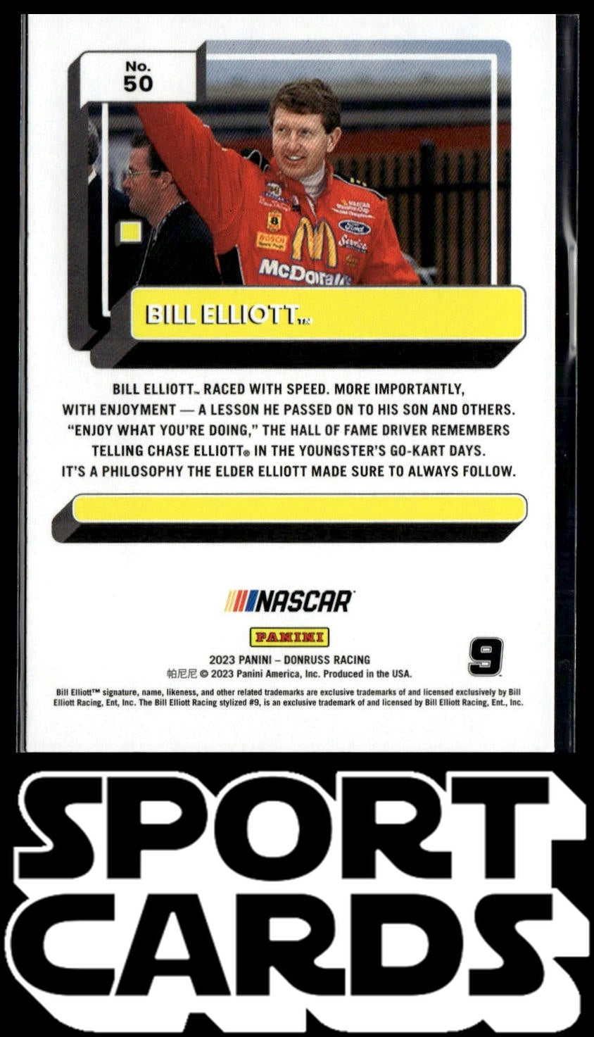 2023 Donruss #50 Bill Elliott SportCards.com