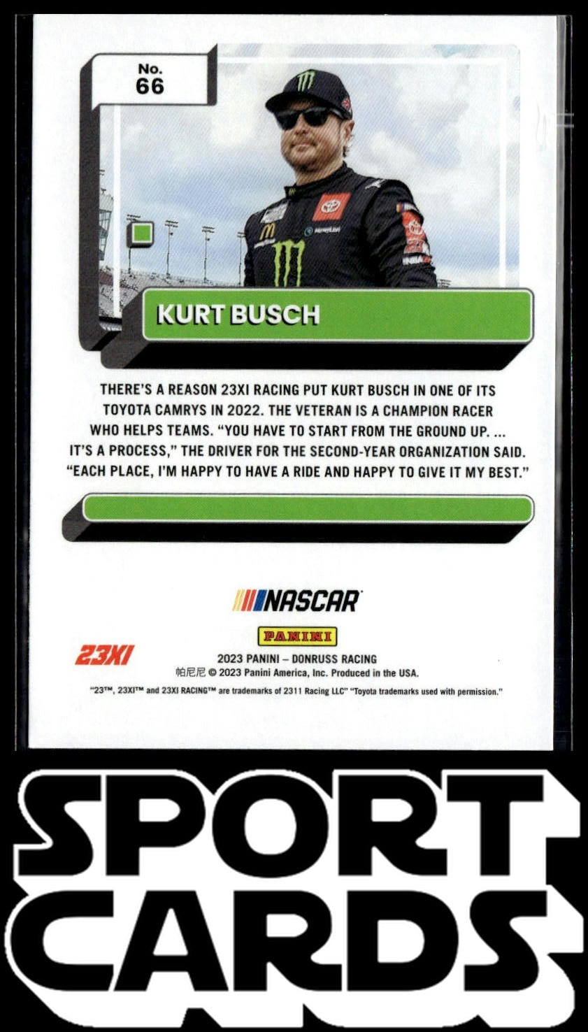 2023 Donruss #66 Kurt Busch Carolina Blue SportCards.com