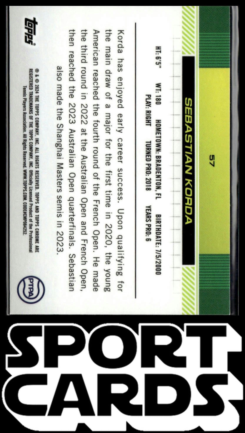 2024 Topps Chrome #57 Sebastian Korda SportCards.com