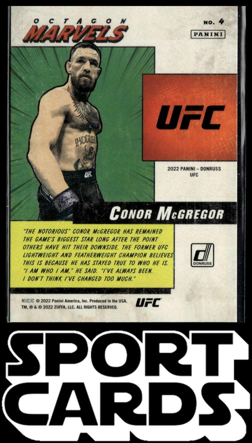 2022 Donruss UFC #4 Conor McGregor Octagon Marvels Press Proof Pink