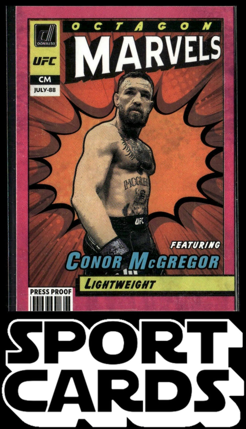 2022 Donruss UFC #4 Conor McGregor Octagon Marvels Press Proof Pink