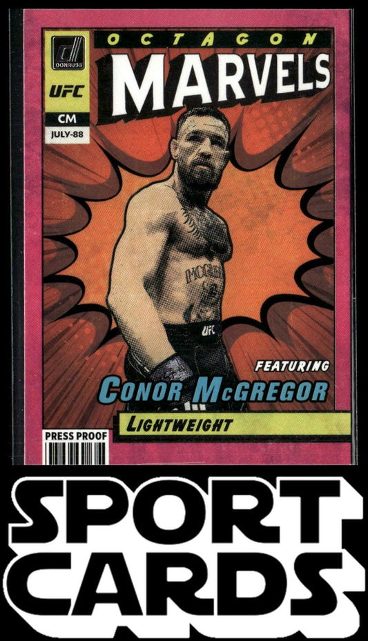 2022 Donruss UFC #4 Conor McGregor Octagon Marvels Press Proof Pink