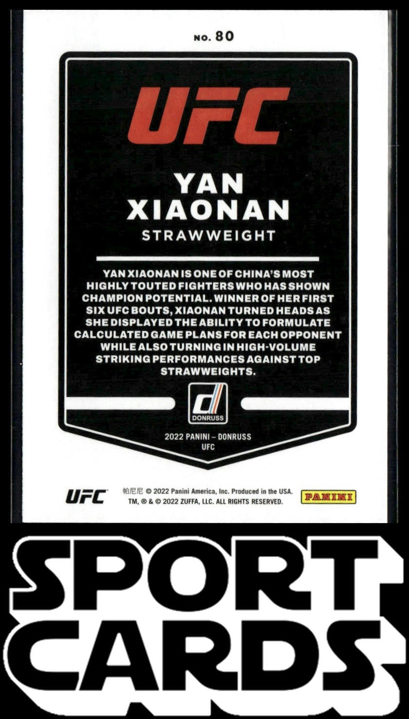 2022 Donruss UFC #80 Yan Xiaonan SportCards.com