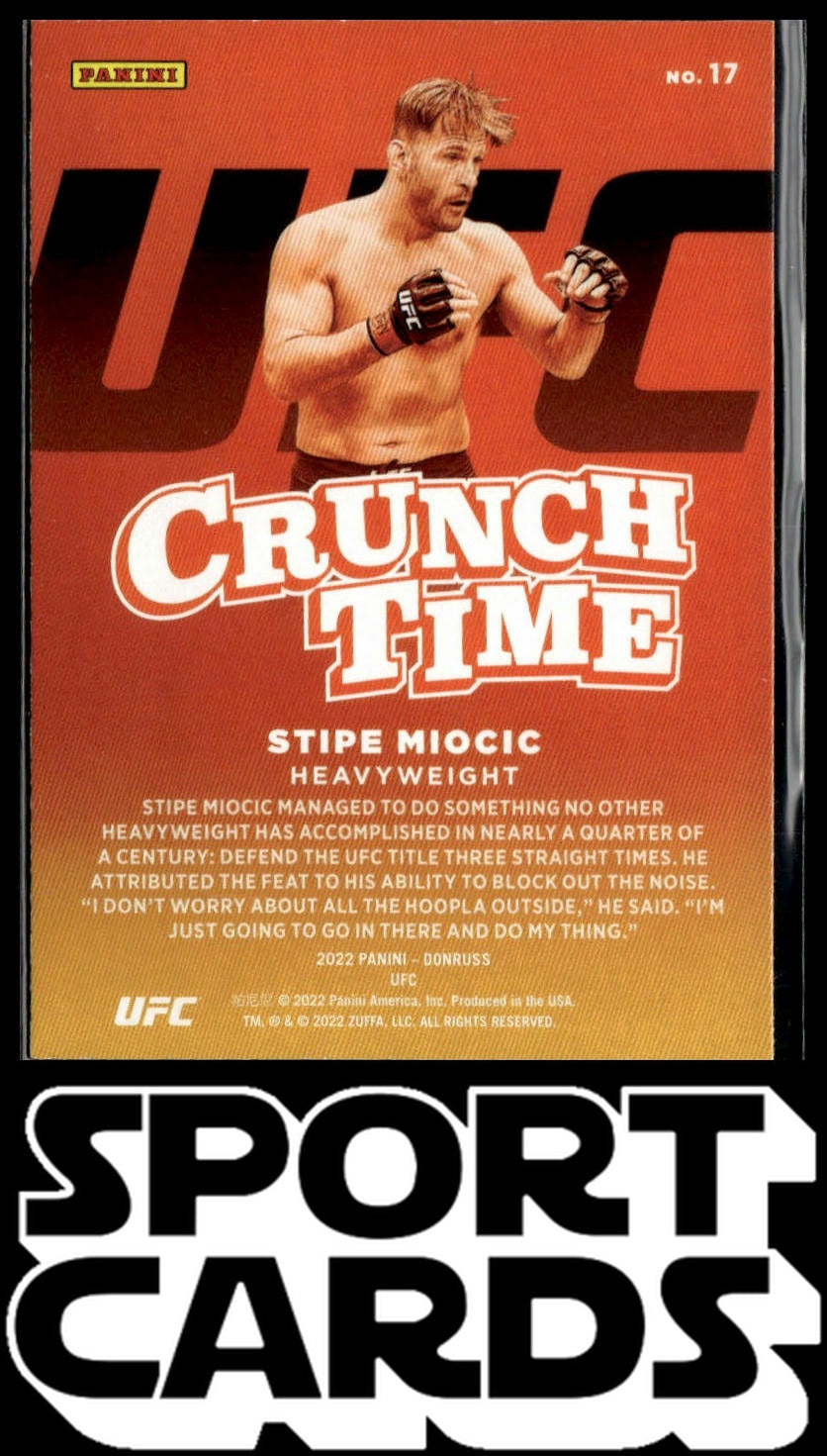 2022 Donruss UFC #17 Stipe Miocic Crunch Time SportCards.com