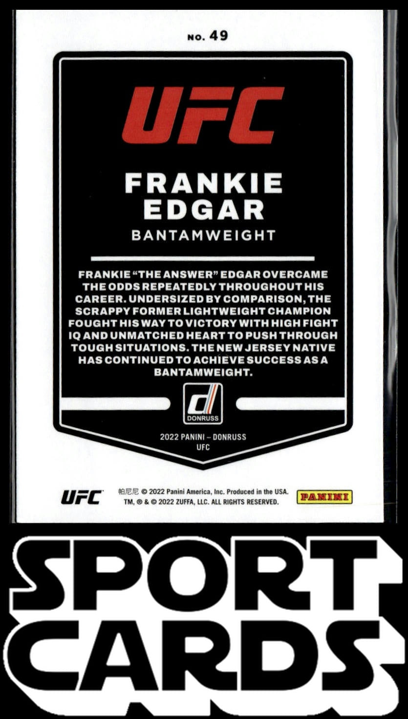 2022 Donruss UFC #49 Frankie Edgar Purple Flood SportCards.com