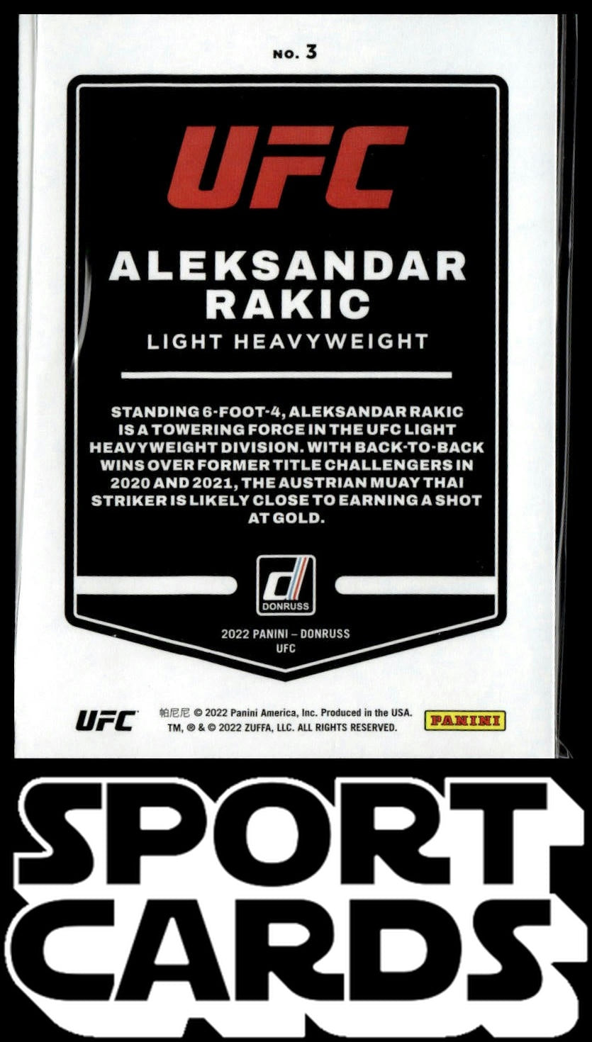 2022 Donruss UFC #3 Aleksandar Rakic SportCards.com