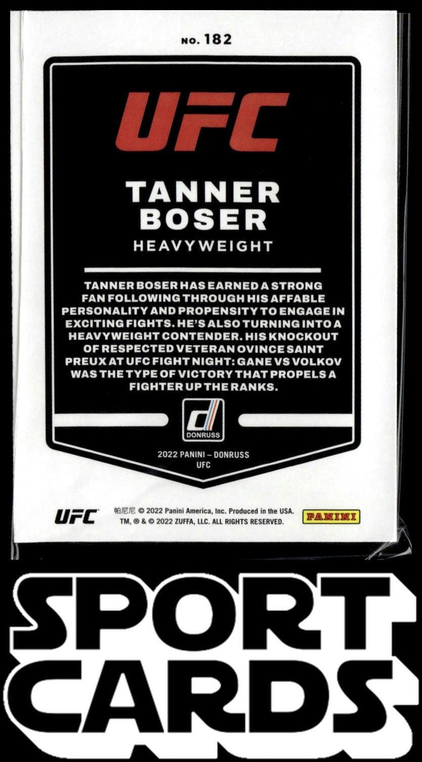 2022 Donruss UFC #182 Tanner Boser SportCards.com