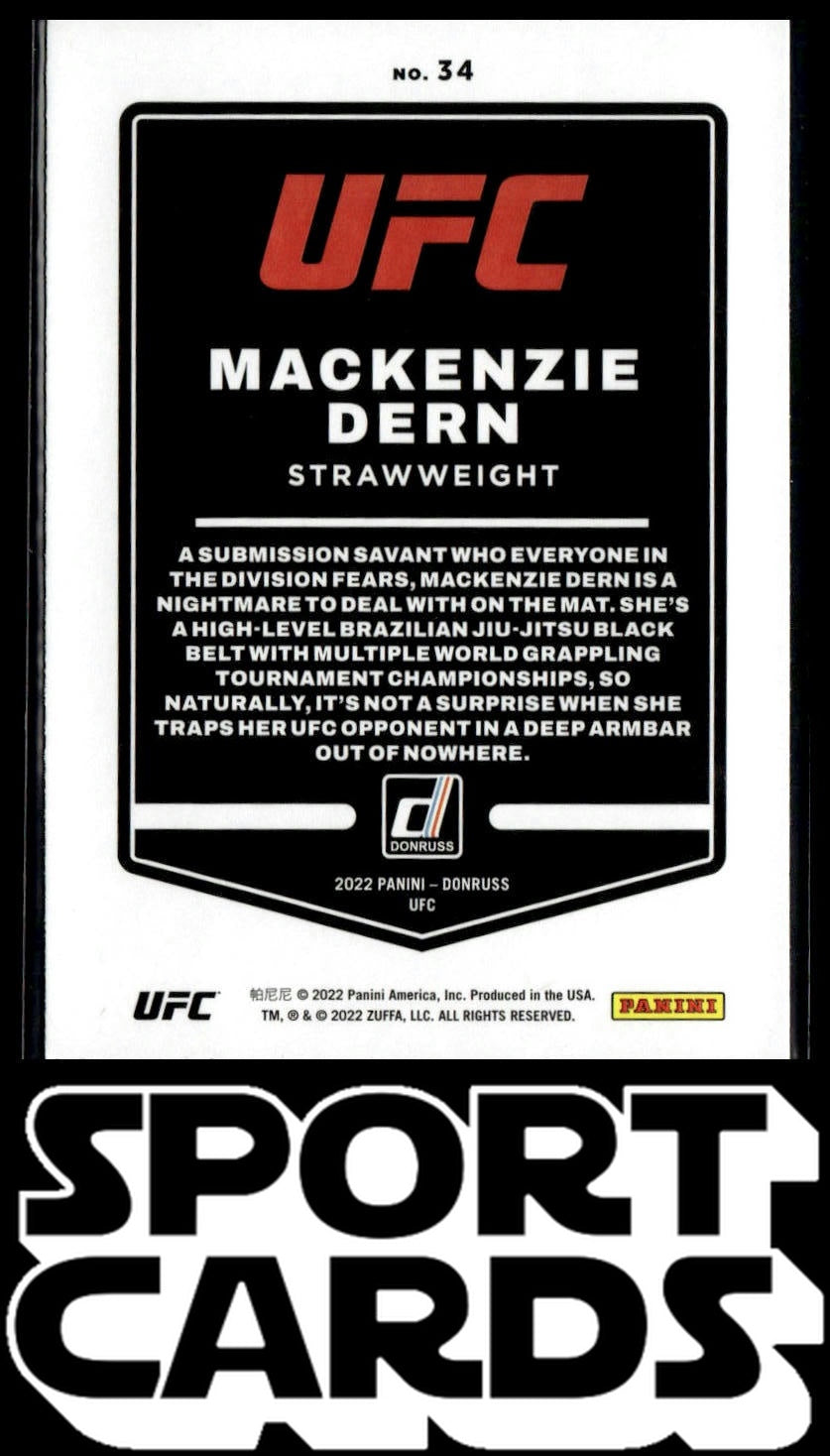 2022 Donruss UFC #34 Mackenzie Dern SportCards.com