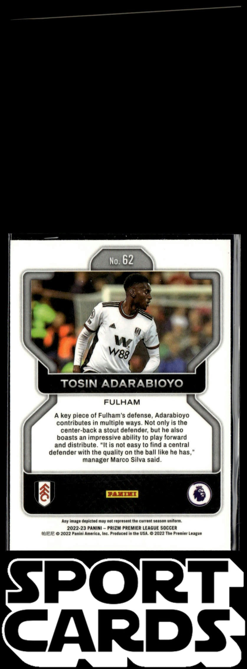 2022-23 Panini Prizm Premier League #62 Tosin Adarabioyo SportCards.com