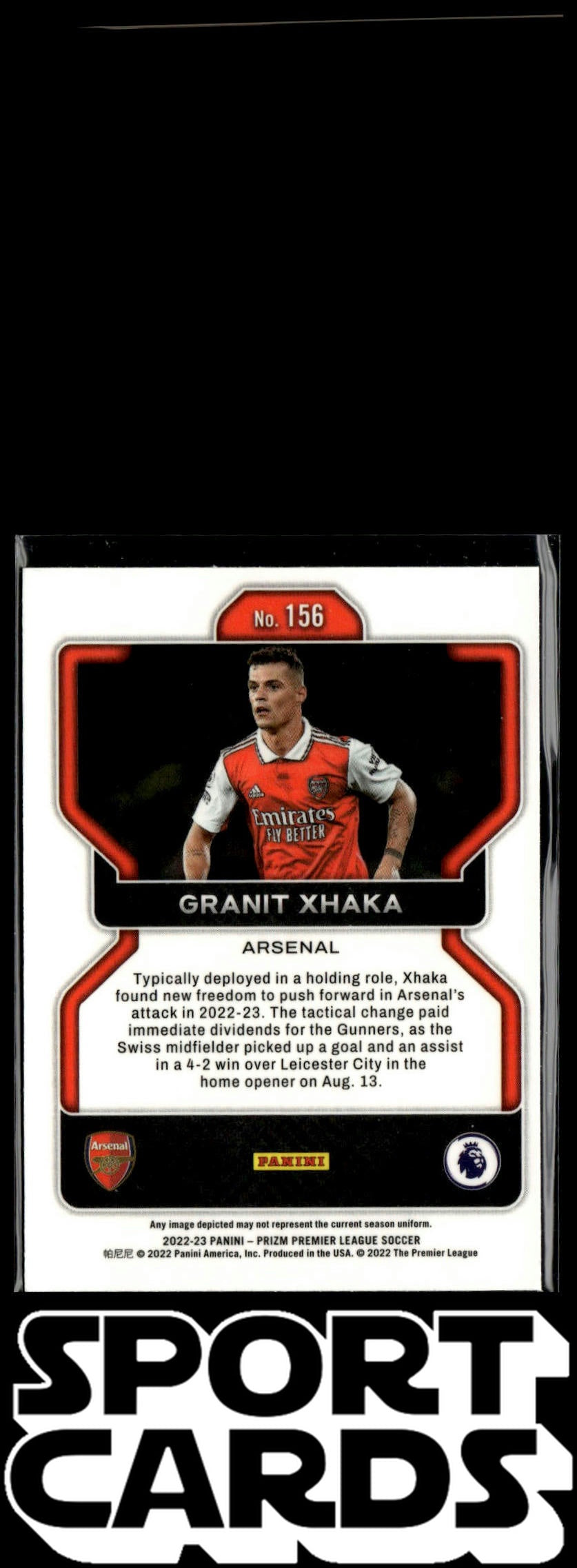 2022-23 Panini Prizm Premier League #156 Granit Xhaka SportCards.com
