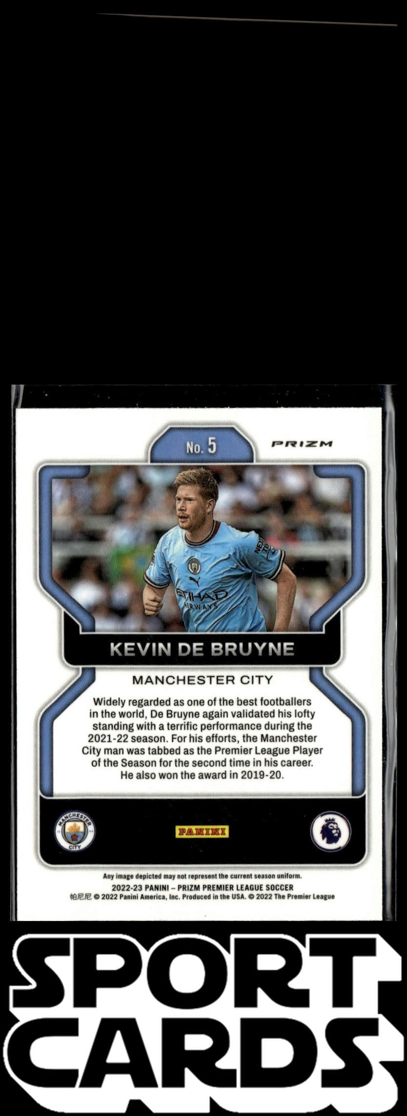 2022-23 Panini Prizm Premier League #5 Kevin De Bruyne Prizms Pink Mosaic