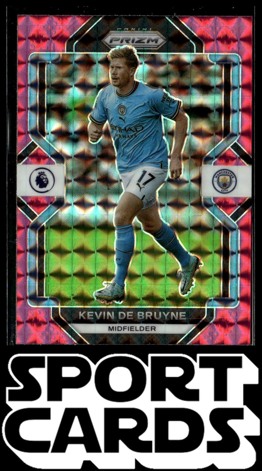 2022-23 Panini Prizm Premier League #5 Kevin De Bruyne Prizms Pink Mosaic