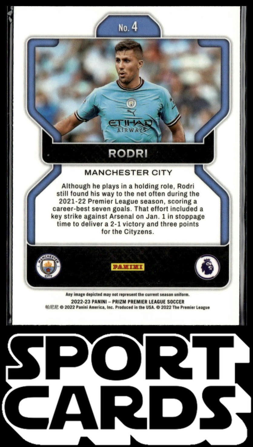 2022-23 Panini Prizm Premier League #4 Rodri SportCards.com