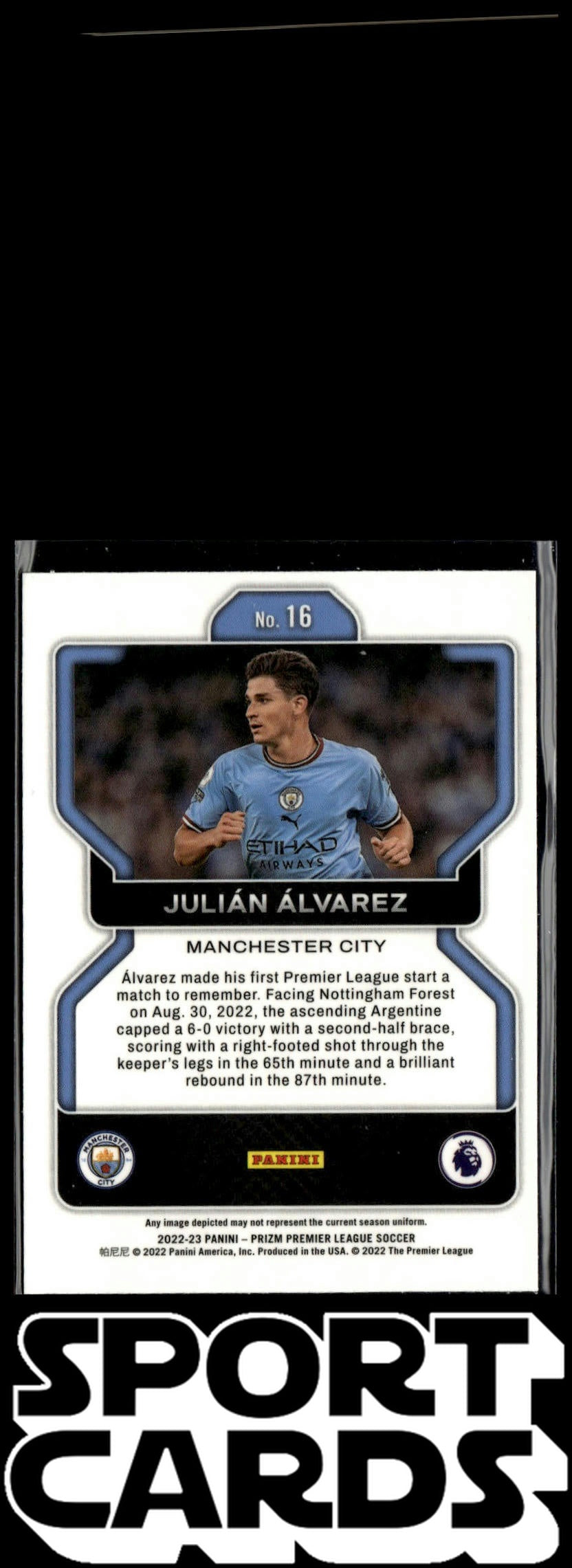 2022-23 Panini Prizm Premier League #16 Julian Alvarez SportCards.com