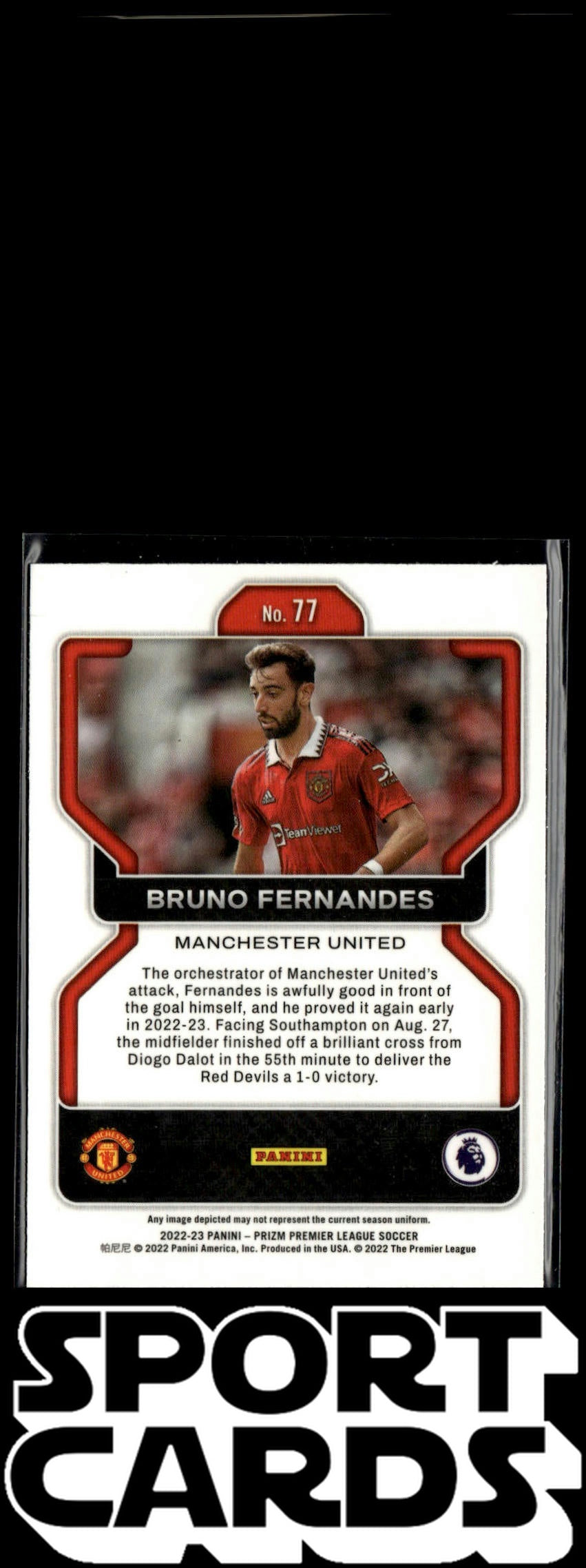2022-23 Panini Prizm Premier League #77 Bruno Fernandes SportCards.com