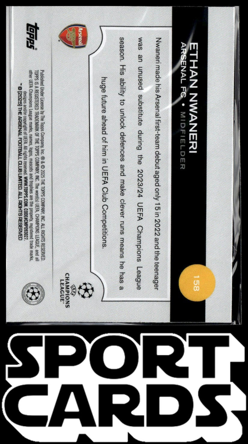 2024-25 Topps UEFA Club Competitions #158 Ethan Nwaneri SportCards.com