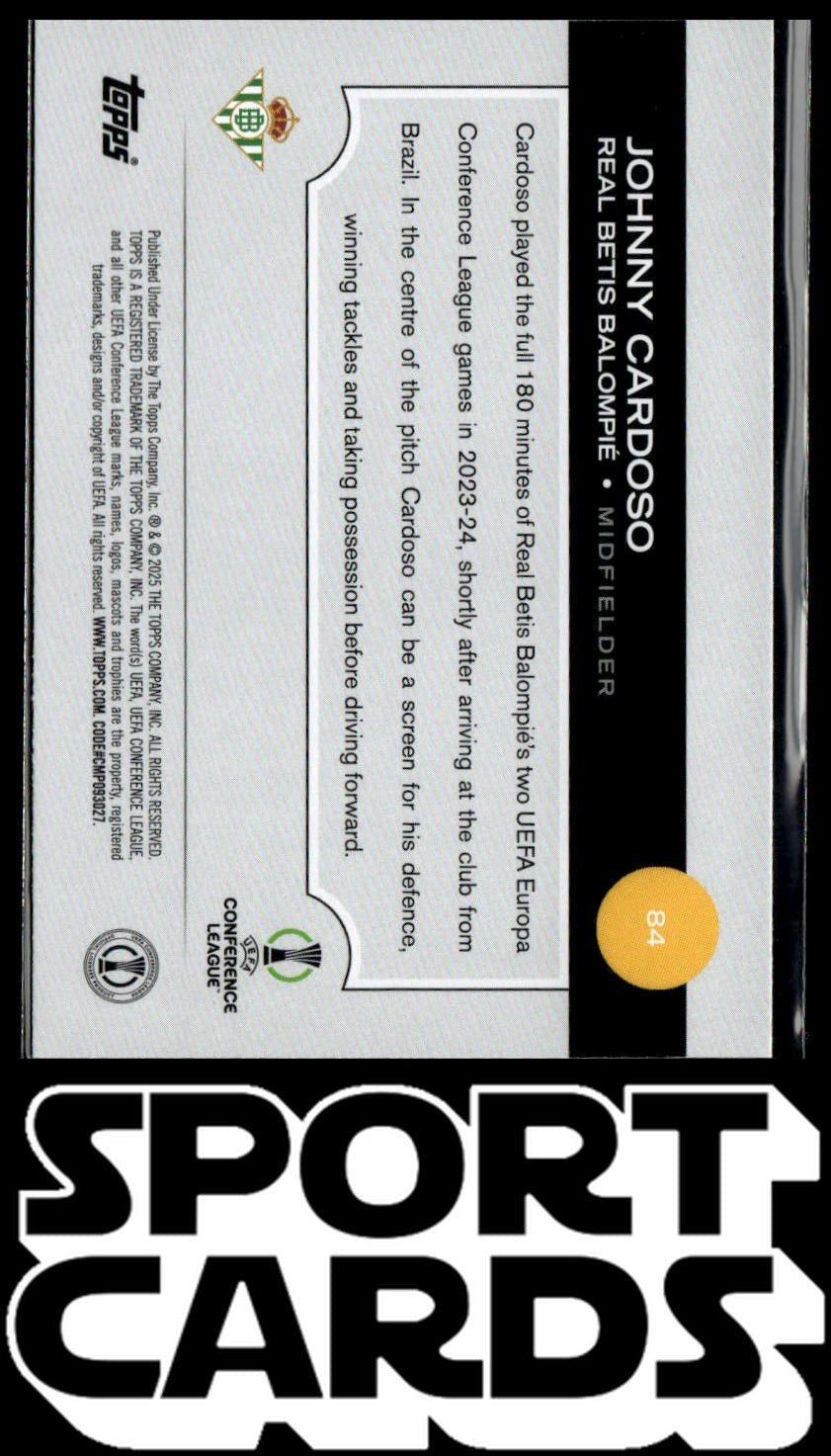 2024-25 Topps UEFA Club Competitions #84 Johnny Cardoso SportCards.com