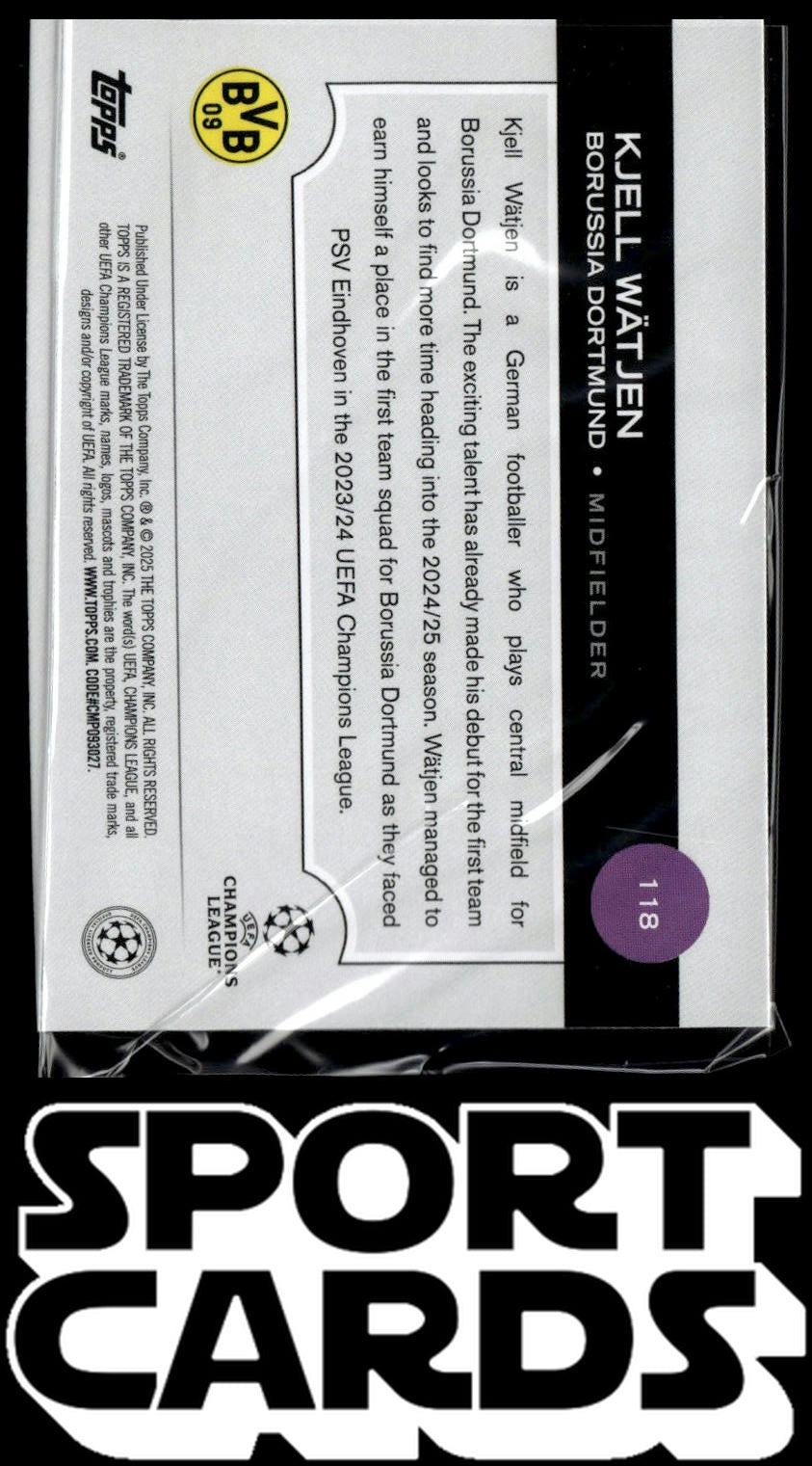 2024-25 Topps UEFA Club Competitions #118 Kjell Wätjen SportCards.com