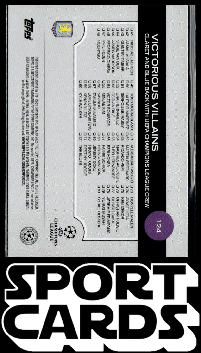 2024-25 Topps UEFA Club Competitions #124 Victorious Villains Pink Sparkle