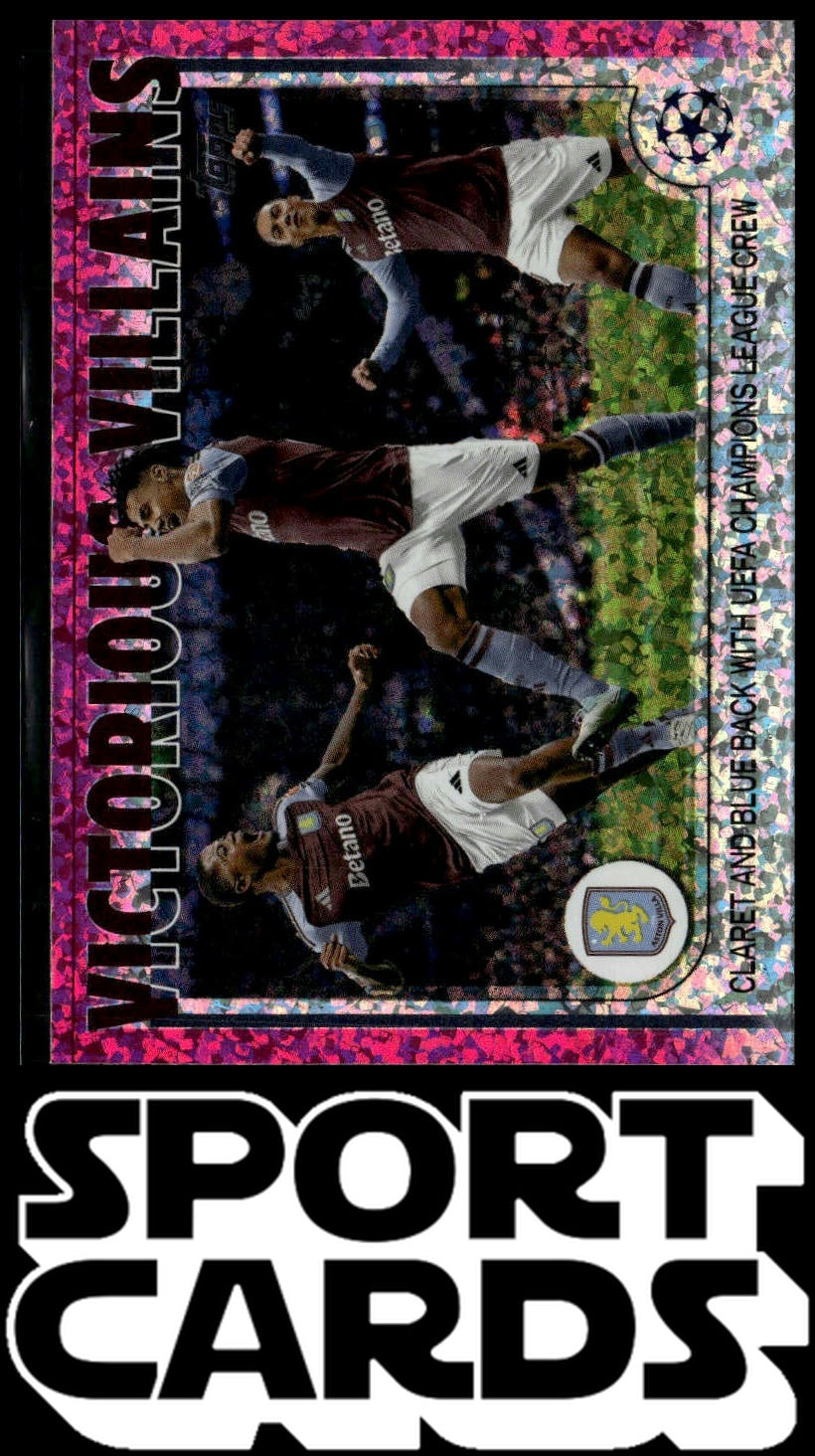 2024-25 Topps UEFA Club Competitions #124 Victorious Villains Pink Sparkle