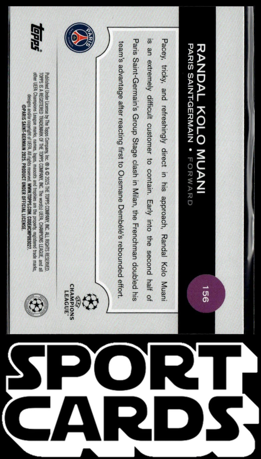 2024-25 Topps UEFA Club Competitions #156 Randal Kolo Muani Pink Sparkle