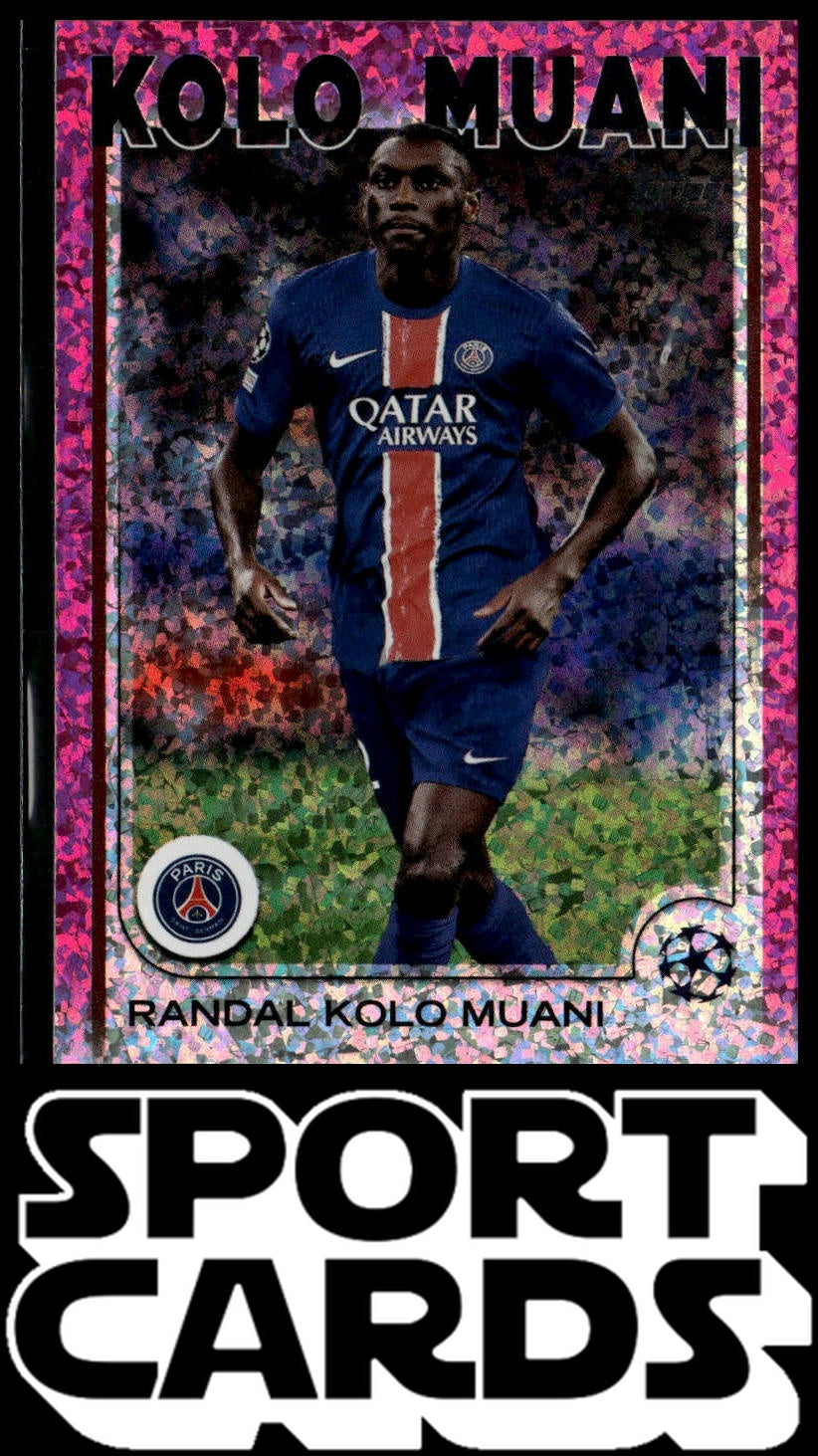 2024-25 Topps UEFA Club Competitions #156 Randal Kolo Muani Pink Sparkle