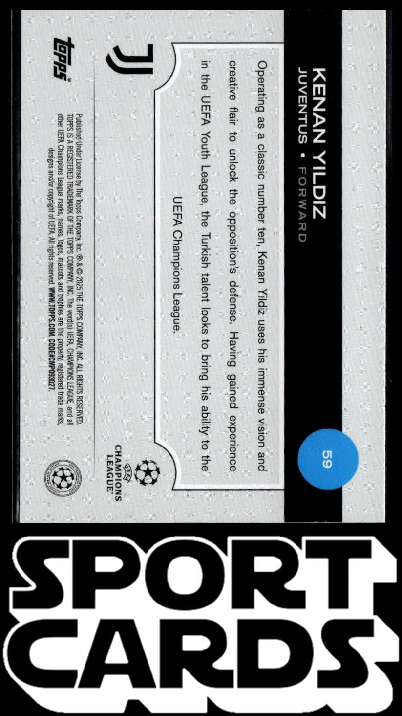 2024-25 Topps UEFA Club Competitions #59 Kenan Yildiz SportCards.com