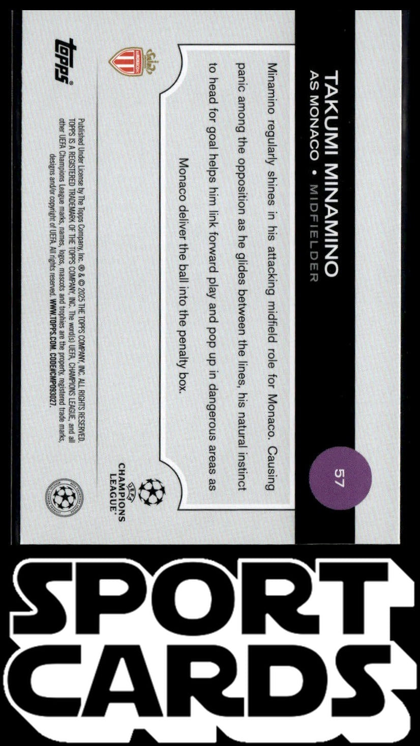 2024-25 Topps UEFA Club Competitions #57 Takumi Minamino SportCards.com