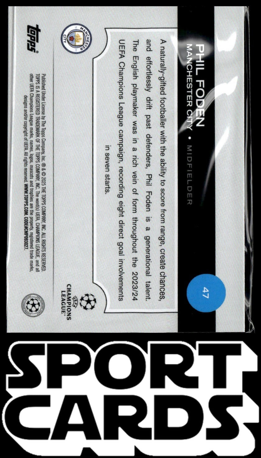 2024-25 Topps UEFA Club Competitions #47 Phil Foden SportCards.com