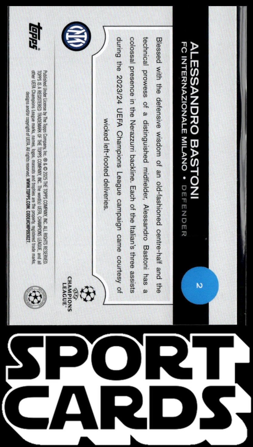 2024-25 Topps UEFA Club Competitions #2 Alessandro Bastoni SportCards.com