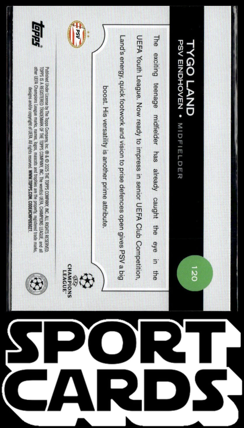 2024-25 Topps UEFA Club Competitions #120 Tygo Land SportCards.com