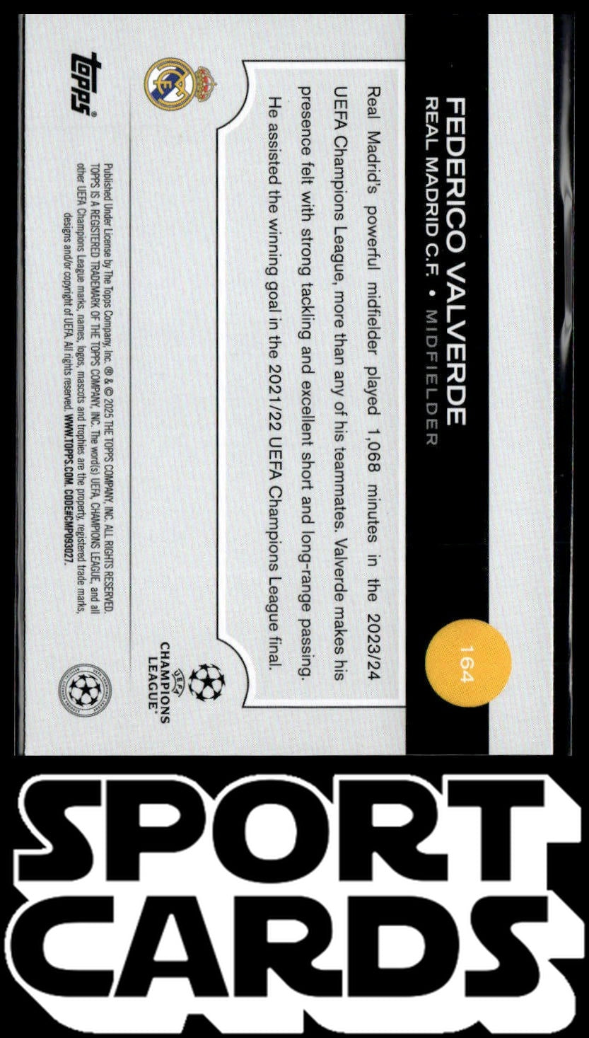 2024-25 Topps UEFA Club Competitions #164 Federico Valverde SportCards.com